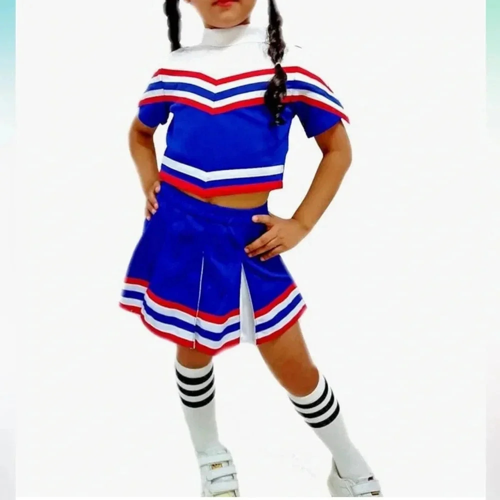 Girls' Cheerleader Costume Uniform Cheerleading Outfit  XL  10-12 Years